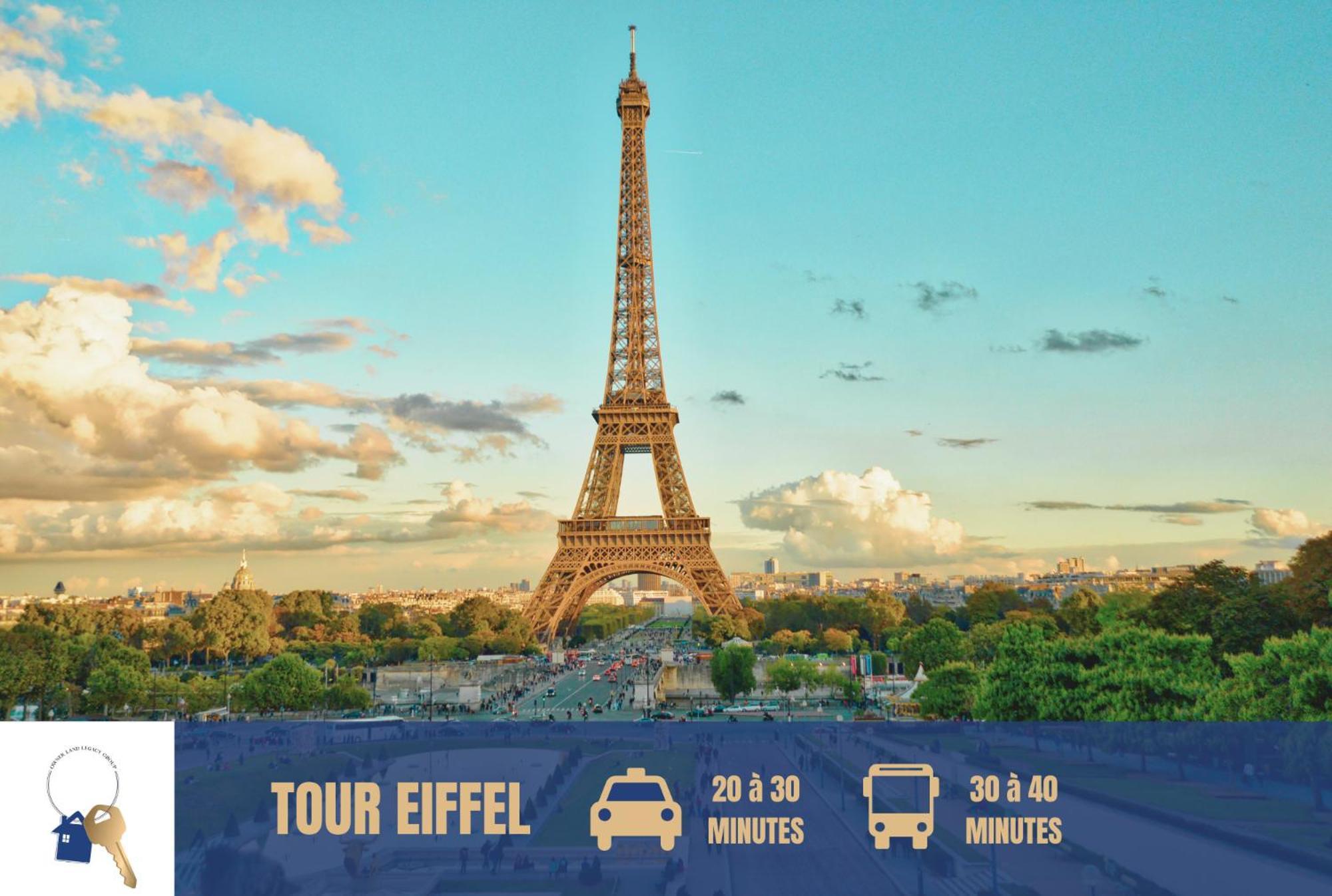Chambre Lit Double Et Salon Avec Canape-Lit A 10 Minutes Des Champs Elysees Париж Экстерьер фото
